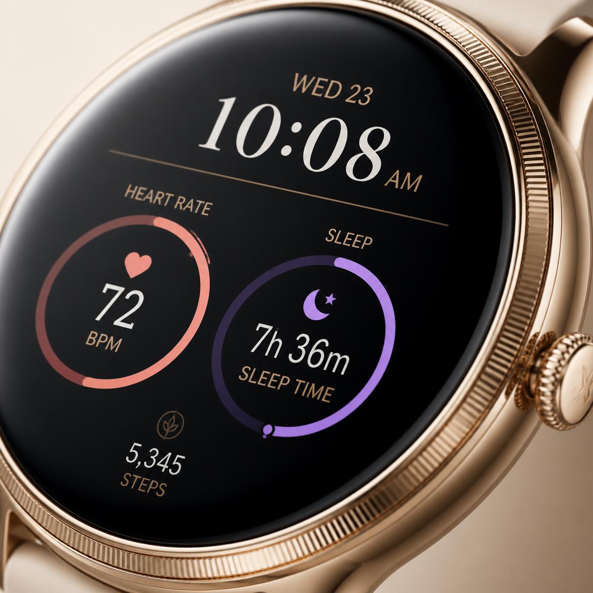 LUMÉ Aura AMOLED ekrāns ar pulsa un miega rādītājiem
